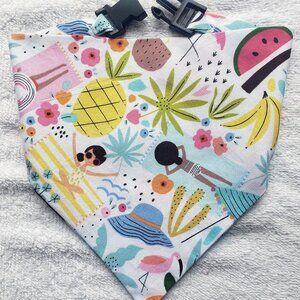 Clip on Dog Bandana With Buckle Pet Cat Bandanna Scarf Beach Bikini Girls Ocean
